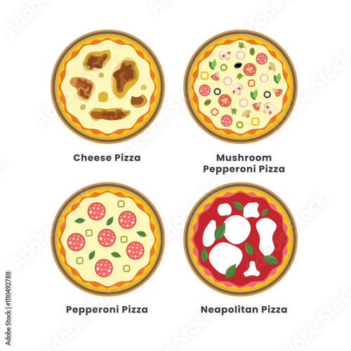 Hand drawn vector illustration of Pizza Italian Food