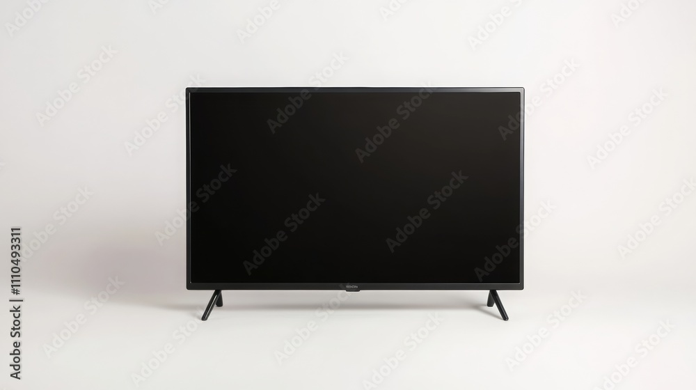 White Background with TV in Modern Style White Background with TV in Modern Style