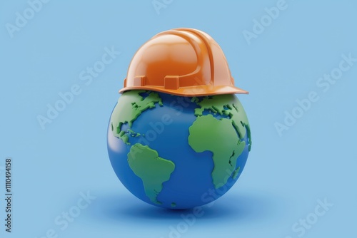 Global construction projects prioritize safety  development  and sustainability. #1110494158