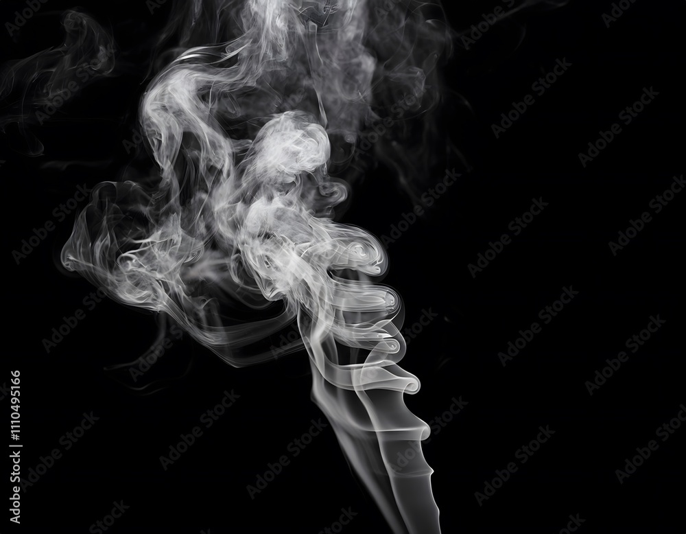 Ethereal Smoke Forms Twisting and Dancing Gracefully on a Black Background, Capturing the Intrigue and Fluidity of Movement in Nature's Artistry Ethereal Smoke Forms Twisting and Dancing Gracefully on a Black Background, Capturing the Intrigue and Fluidity of Movement in Nature's Artistry