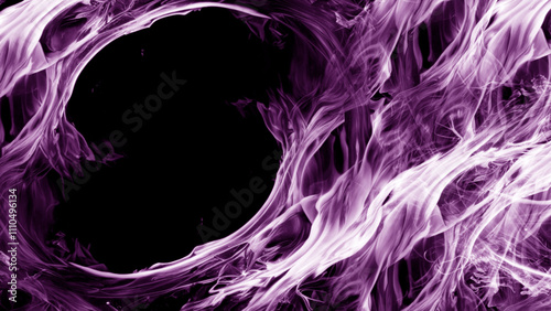 black background with purple colored smoke