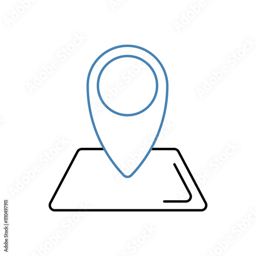 Free Download place concept line icon. Simple element illustration. 
place concept outline symbol design. - GFXLoad