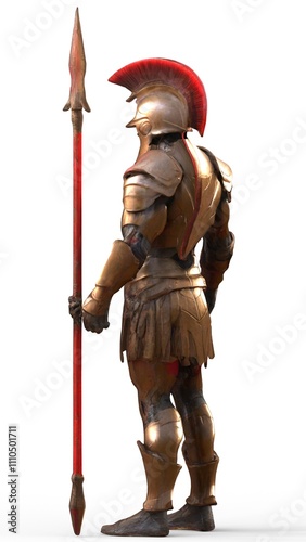 spartan soldier with white background