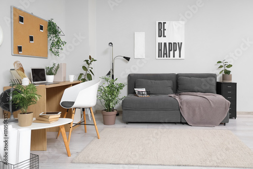 Interior of office with wor...