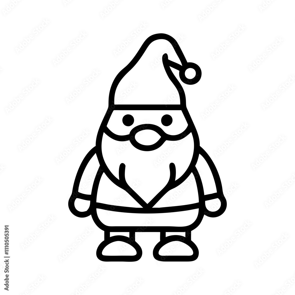 christmas gnome Outline Icon, christmas icon - Black outline icon of christmas gnome symbolizing Christmas, holidays, and festive in simple design. christmas gnome Outline Icon, christmas icon - Black outline icon of christmas gnome symbolizing Christmas, holidays, and festive in simple design.