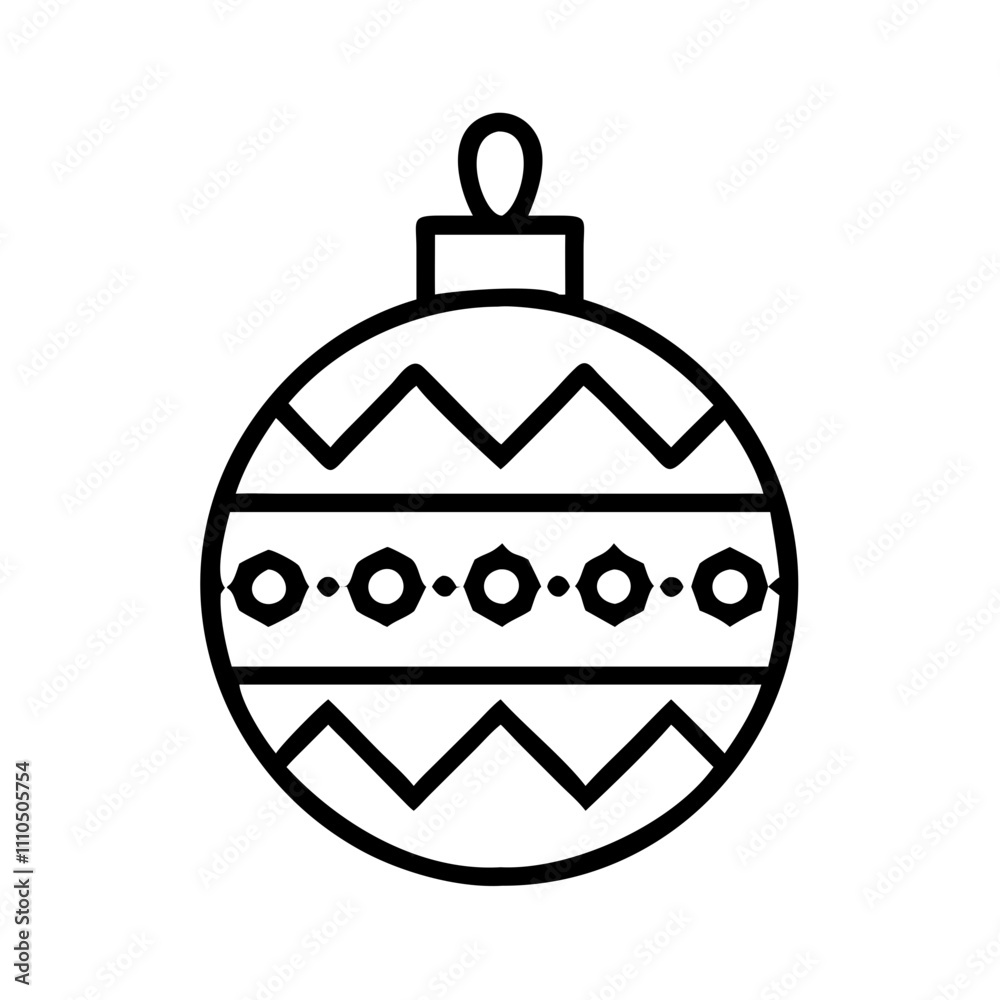 decorative bauble Outline Icon, christmas icon - Black outline icon of decorative bauble symbolizing Christmas, holidays, and festive in simple design. decorative bauble Outline Icon, christmas icon - Black outline icon of decorative bauble symbolizing Christmas, holidays, and festive in simple design.