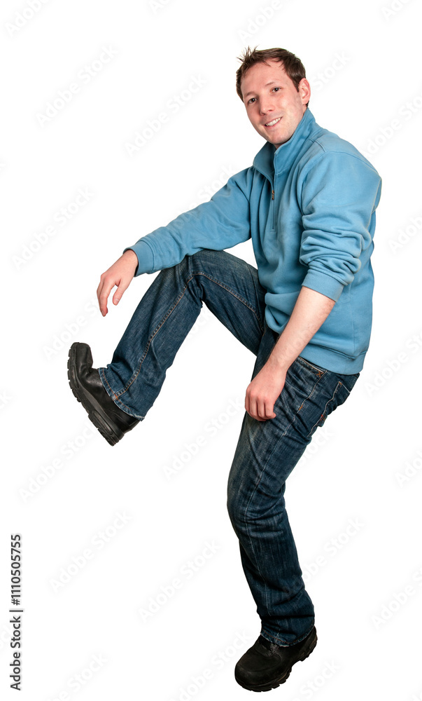 Posing man on white Posing man on white