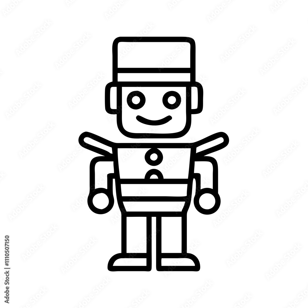 toy soldier Outline Icon, christmas icon - Black outline icon of toy soldier symbolizing Christmas, holidays, and festive in simple design. toy soldier Outline Icon, christmas icon - Black outline icon of toy soldier symbolizing Christmas, holidays, and festive in simple design.
