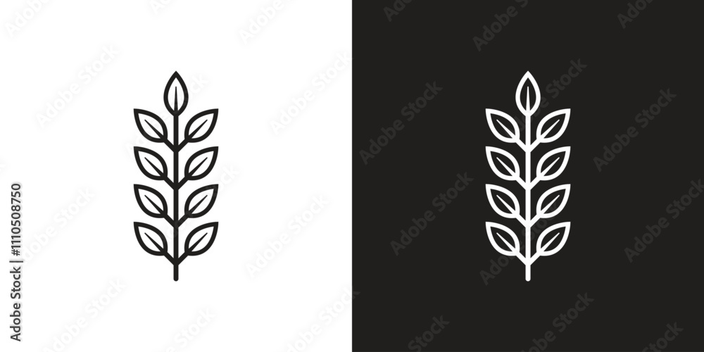 Vector Leaves Icons Black And White Vector Leaves Icons Black And White