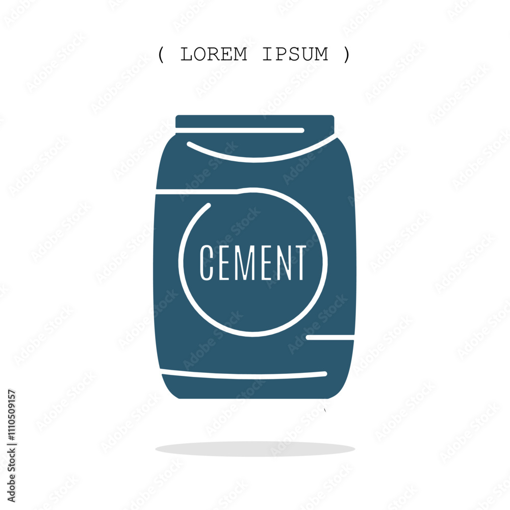 Vector symbol. Cement icon illustration. Stock vector symbol illustration design.