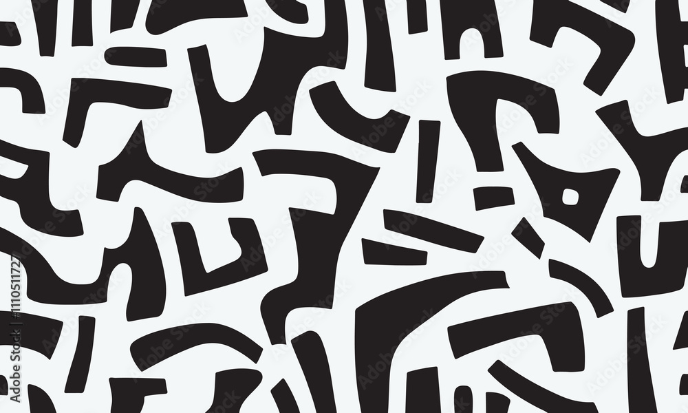 black and white seamless graffiti pattern with bold arrows for luxury décor design and textiles black and white seamless graffiti pattern with bold arrows for luxury décor design and textiles