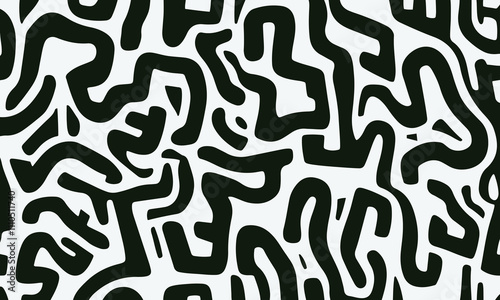 unique abstract maze shape seamless pattern for luxury décor design and textiles