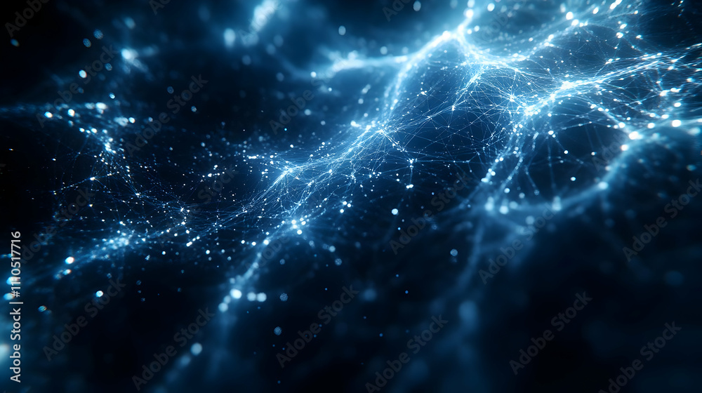 Abstract Blue Network Background Illustration Abstract Blue Network Background Illustration