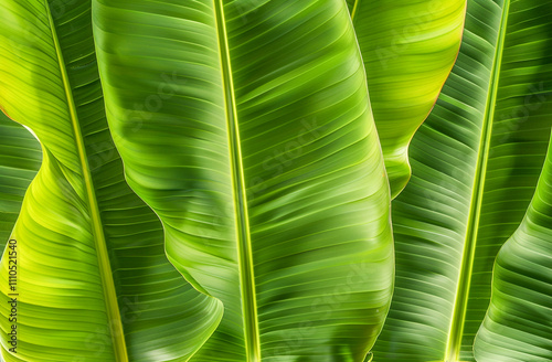 Fresh Green Banana Leave abstract background realistic banna leaf wallpaper photo