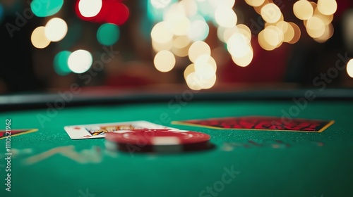Wallpaper Mural A casino table with poker chips and playing cards. Torontodigital.ca