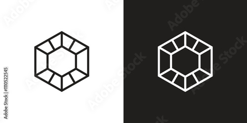 Vector Diamond Icons Black And White