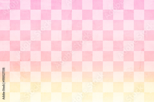 Japanese style checkered pattern background. Japanese traditional latticework illustration.