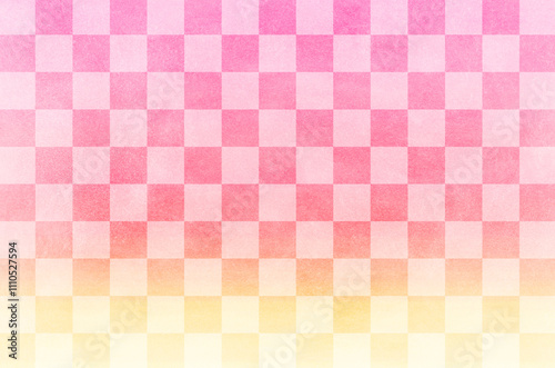 Japanese style checkered pattern background. Japanese traditional latticework illustration.