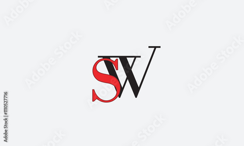 SW, WS, S, W Abstract Letters Logo Monogram photo