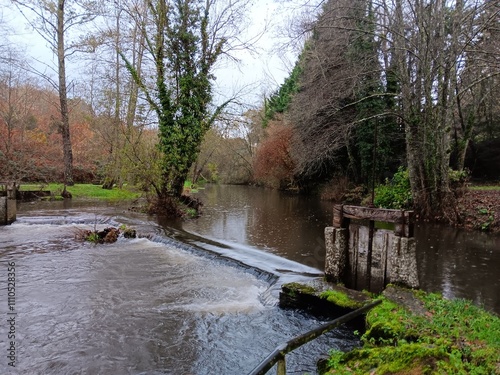 Crecida del río Magdalena a consecuencia de las lluvias en Vilalba, Galicia