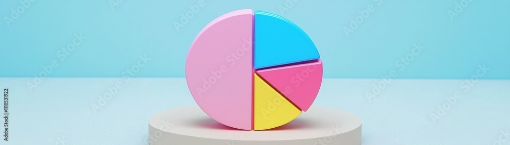 A pastel pie chart, Futuristic ai-enhanced glowing chart display for data visualization in urban settings A pastel pie chart, Futuristic ai-enhanced glowing chart display for data visualization in urban settings