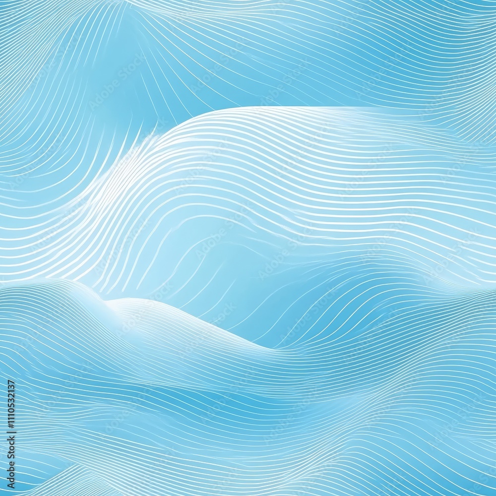 flowing linear waves, pristine white curves, azure to turquoise gradient backdrop, minimalist water pattern, smooth rhythmic movement, clean vector aesthetic, seamless oceanic design, gentle flowing linear waves, pristine white curves, azure to turquoise gradient backdrop, minimalist water pattern, smooth rhythmic movement, clean vector aesthetic, seamless oceanic design, gentle