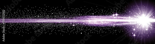 Purple light on black background, Ai exploration of data visualization techniques luminous points in a digital scatterplot photo