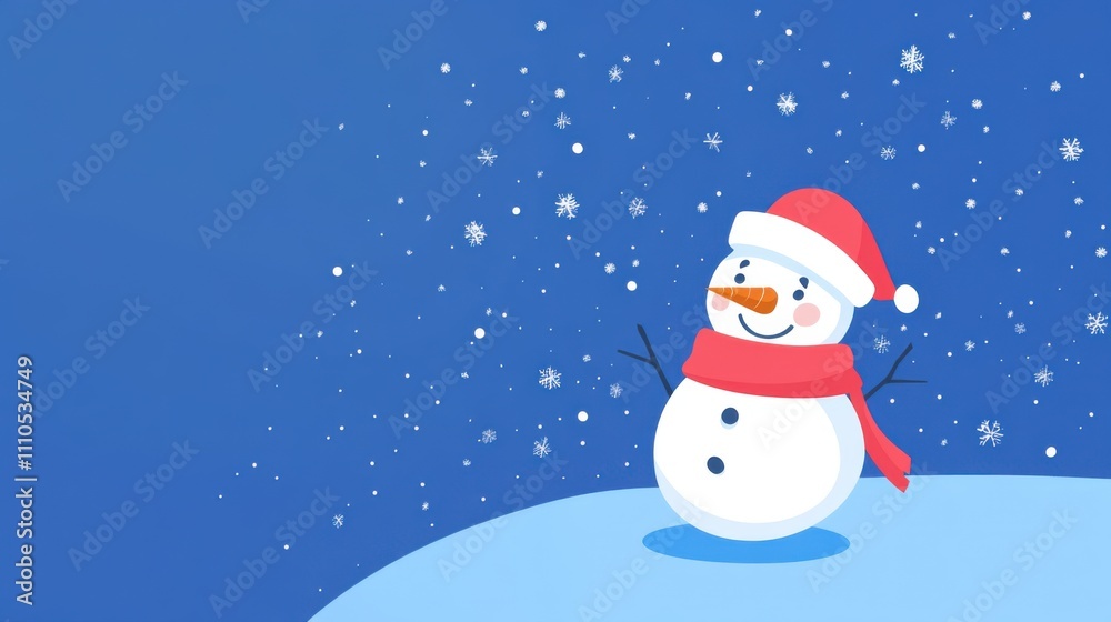 Fototapeta premium Diverse Snowmen Set: Christmas & New Year Vector Illustrations