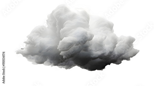 heavy dark stormy rain cloud on transparent background