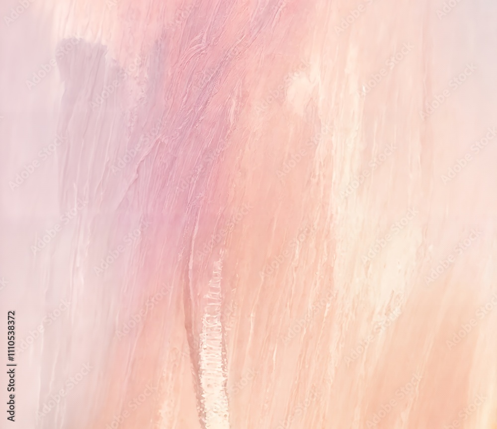Fototapeta premium Abstract pastel background with soft pink, peach, and turquoise brushstrokes. Minimalistic artistic design for print and decoration.