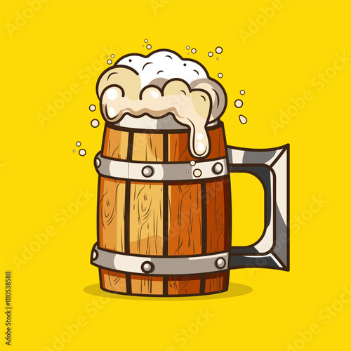 Vector illustration of mug beer 