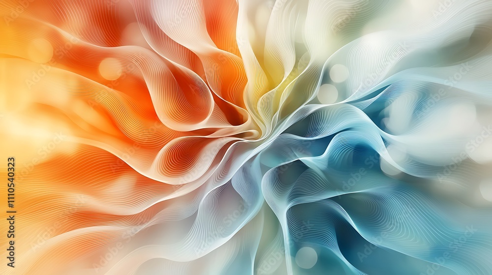 Obraz premium A cutting edge creation utilizing innovative technology to produce a mesmerizing abstract lenticular background that seamlessly transitions between a myriad of vibrant colors and intricate patterns.