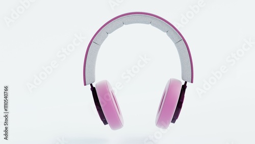 Various color 3D render headphones with vibrant designs, perfect for e-commerce, branding, advertising, and presentations. High-resolution visuals with realistic textures and studio lighting