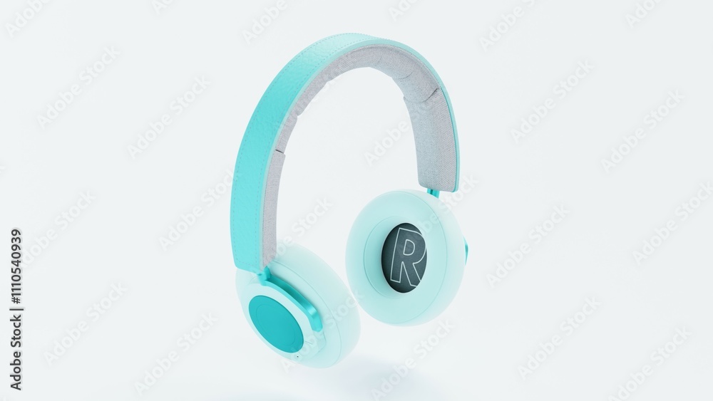 Various color 3D render headphones with vibrant designs, perfect for e-commerce, branding, advertising, and presentations. High-resolution visuals with realistic textures and studio lighting