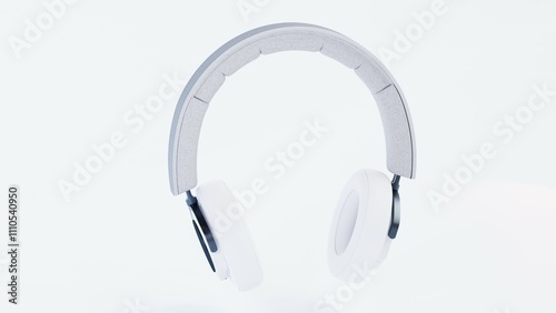 Various color 3D render headphones with vibrant designs, perfect for e-commerce, branding, advertising, and presentations. High-resolution visuals with realistic textures and studio lighting