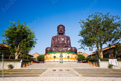 Giant Buddha statue at the Baguashan Scenic Area in Changhua City, Taiwan.