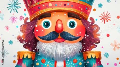 Colorful Doll in Cartoon Style with Exaggerated Features