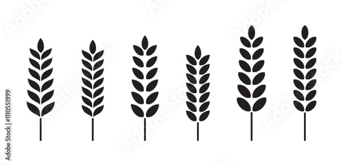 Wheat Vector on Black Colour