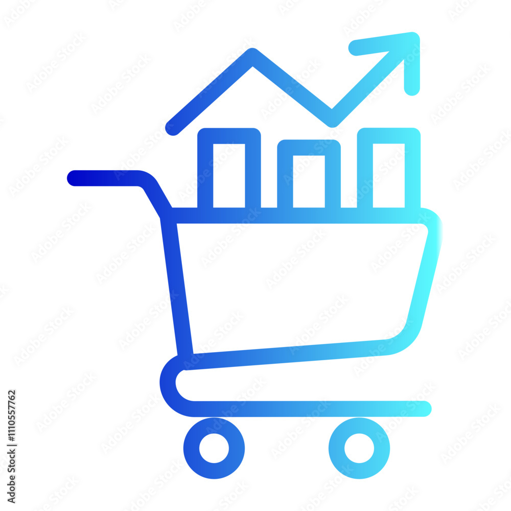Shopping cart icon for e-commerce business Shopping cart icon for e-commerce business