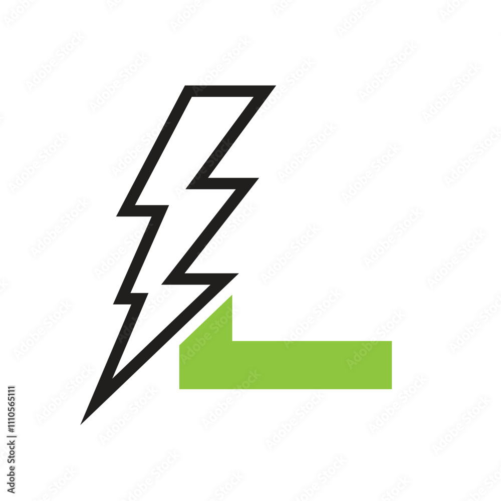 Letter L For Electric Logo Combination With Lightning Thunder Bolt Icon. Power Logo Design Letter L For Electric Logo Combination With Lightning Thunder Bolt Icon. Power Logo Design