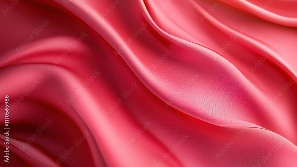 Fototapeta premium Soft Pink Fabric Gracefully Draped in Waves