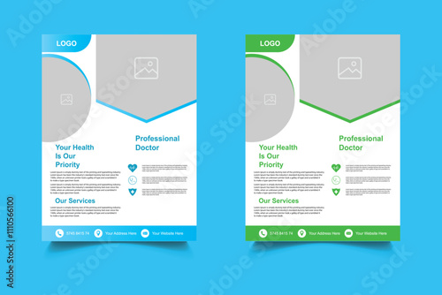 Medical healthcare flyer, poster, template and dental design. Medical health care flyer and social media post template. Corporate business flyer poster pamphlet brochure cover design.