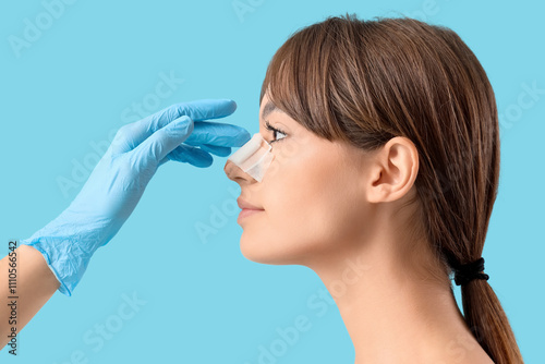 Surgeon hands touching happ...