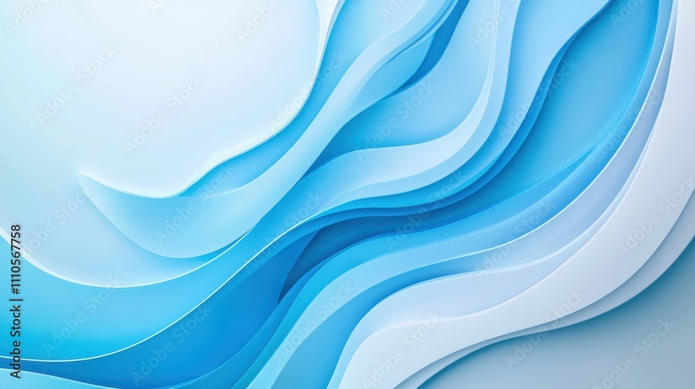 Fototapeta premium Soothing Blue Waves Create Calmness