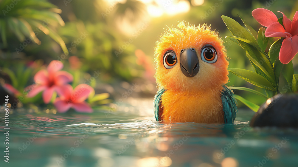 Fototapeta premium red and yellow macaw