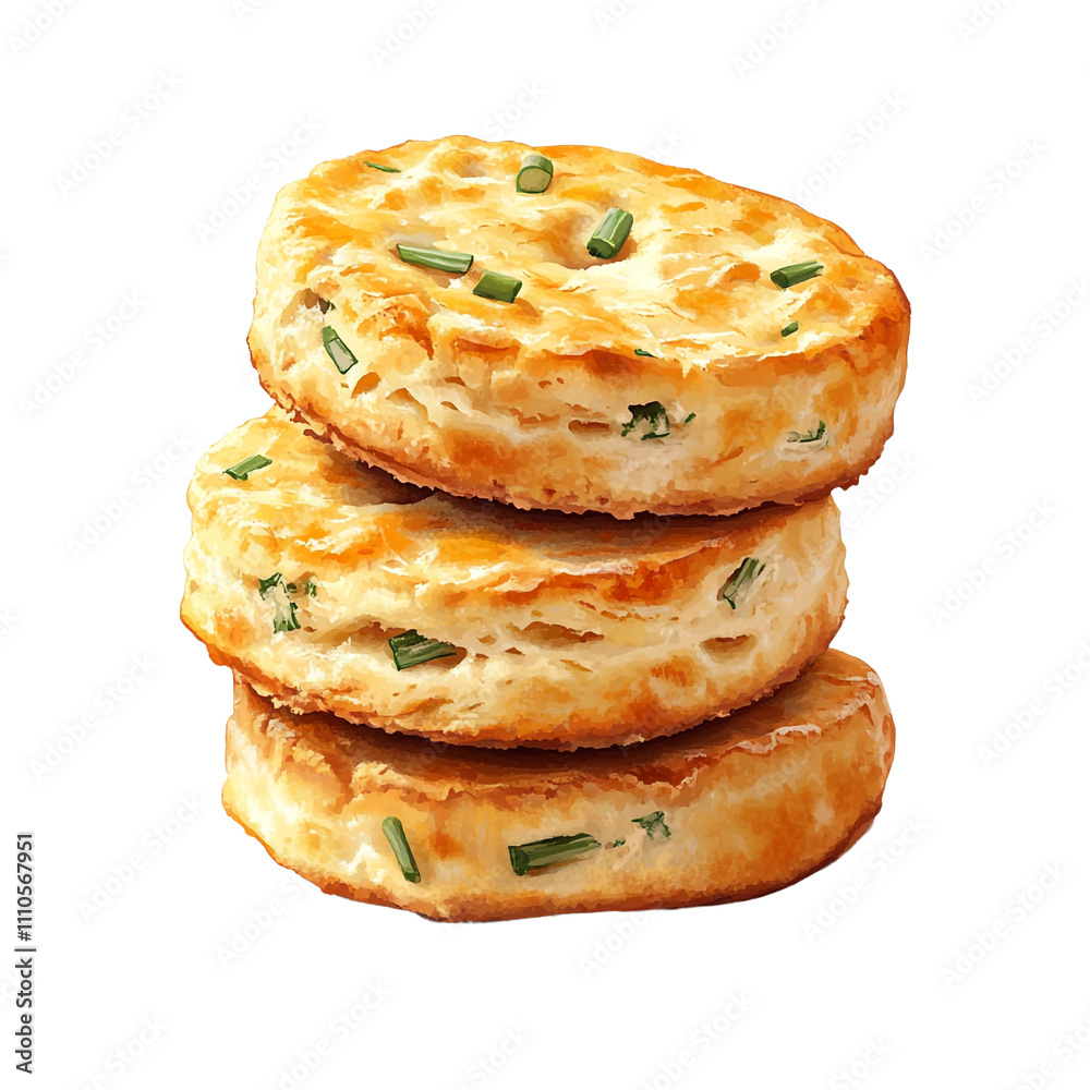 Tasty Cheddar and Chive Biscuits Isolated On Transparent Background
Tasty Cheddar and Chive Biscuits Isolated On Transparent Background
