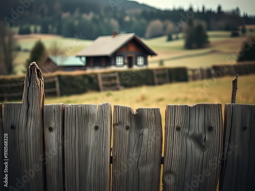 "Rustic Wooden Fence Mockup