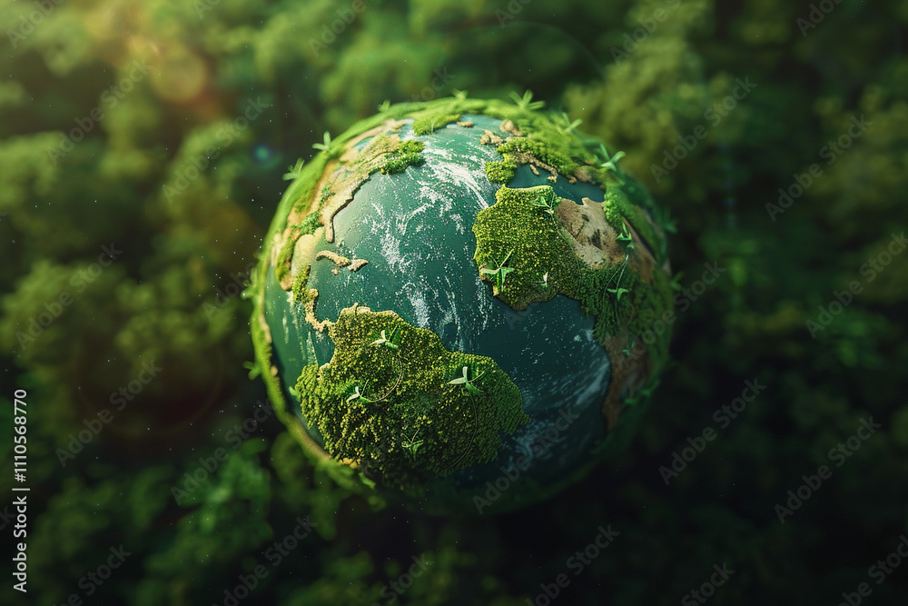 Greeting card with holiday composition for world environment day Greeting card with holiday composition for world environment day