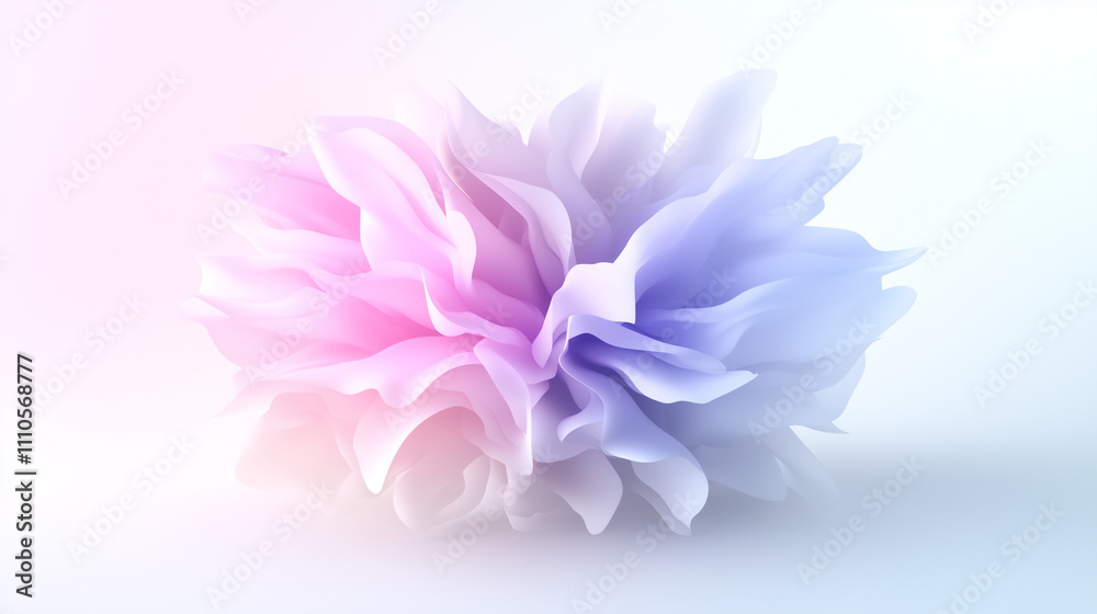 Fototapeta premium white flower in pink and blue background