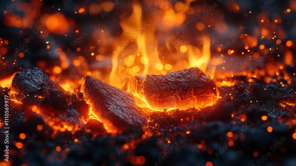 Fototapeta premium close up of fire